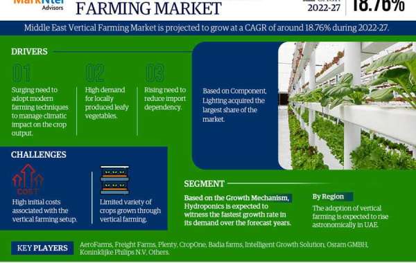 Middle East Vertical Farming Market Expanding at a CAGR of 18.76% during 2022-2027